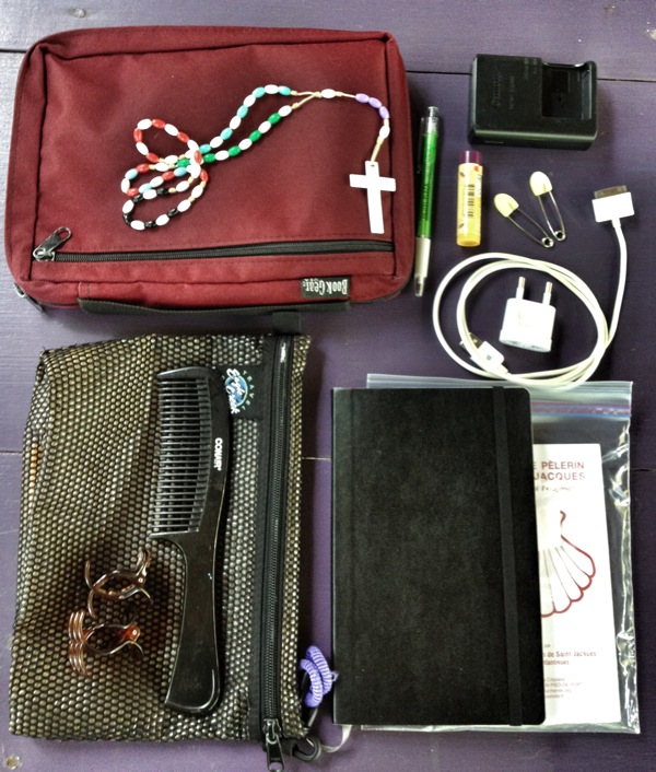 Journal, chargers, etc.