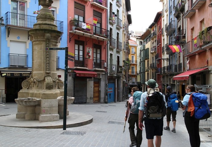 Walking into Pamplona