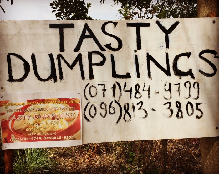 dumplings sign